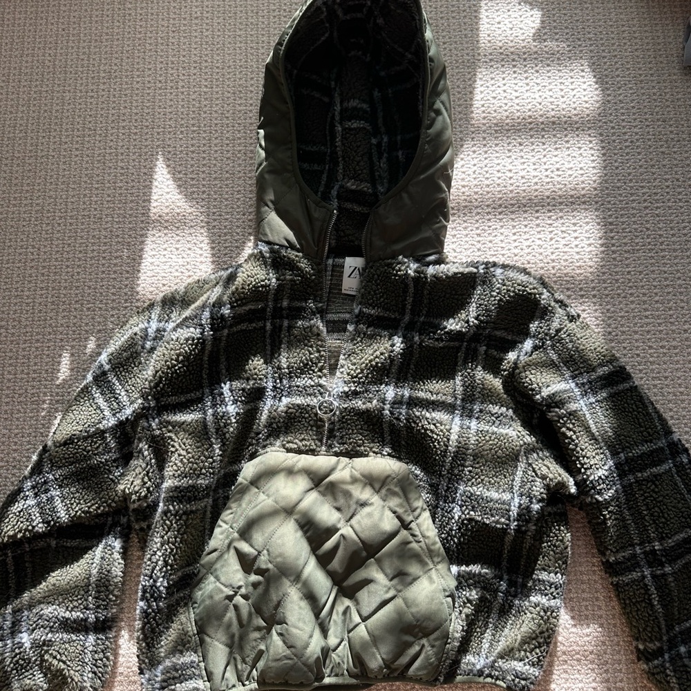 Zara fleece with hoodie